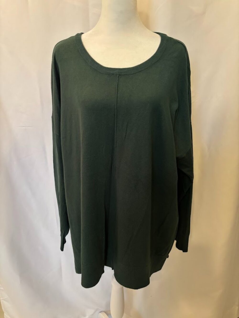 Women Forest Green Top (Rayon/Nylon) - size 3x